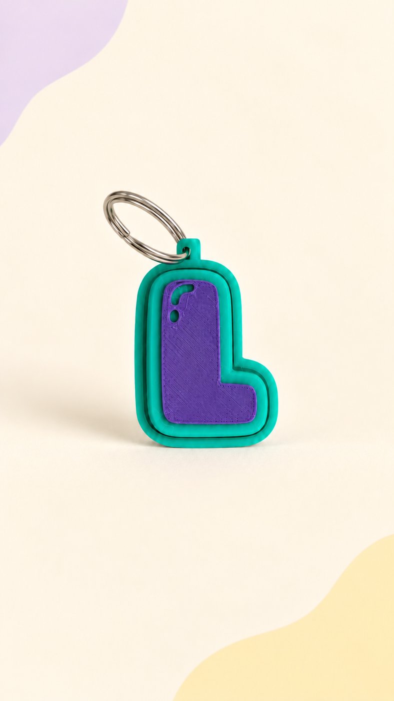 Llavero Clicker con inicial personalizada, foto 1