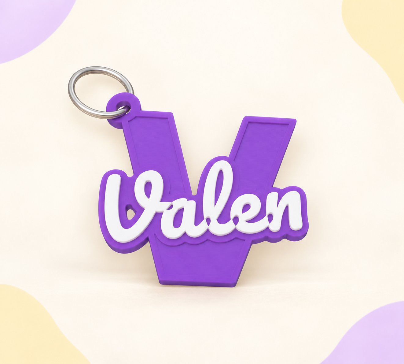 Llavero personalizado con inicial y nombre, foto 1